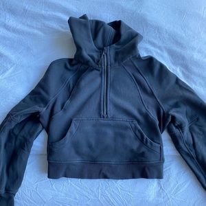 cropped scuba 1/2 zip